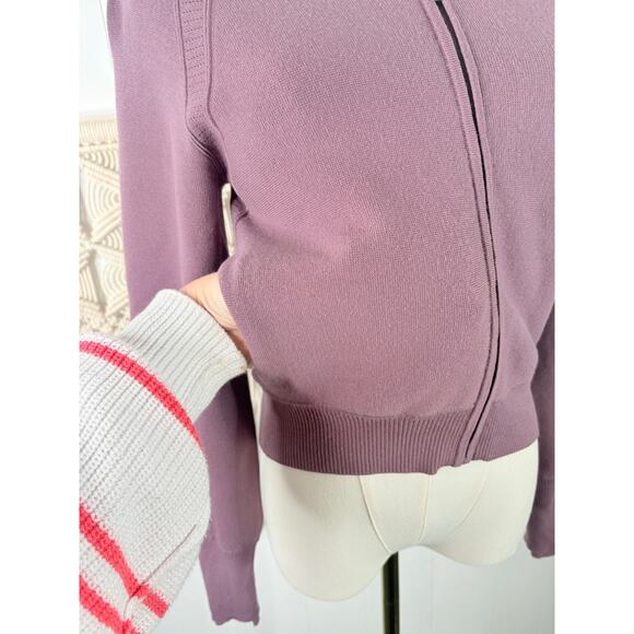 Athleta Advantage Knit Zip Sweater Size XS Damask Mauve Cardigan Athleisure - Picture 7 of 16